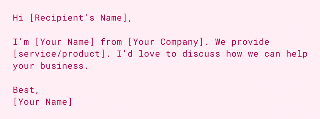 Cold Email Mistakes That Are Killing Your Results 3 Cold-Email-Template
