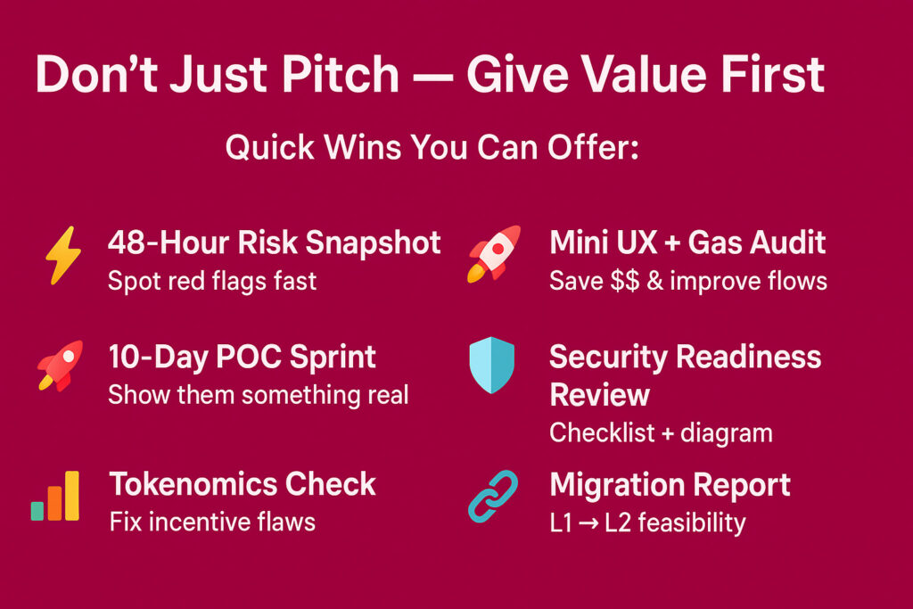 Don’t Just Pitch—Offer Something Valuable