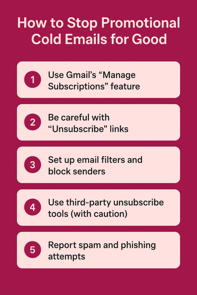 How To Stop Promotional Cold Emails?