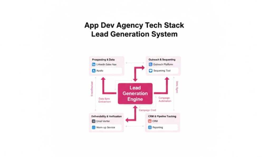How to Generate Leads for App Development Agencies With Cold Outreach: 7 Proven Strategies That Actually Work 4 blog 2 image 4 App development agency lead generation tech stack and tool integration