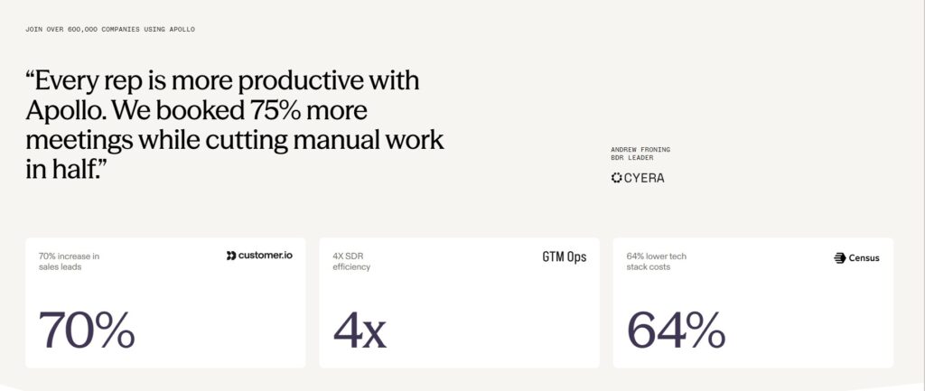 12 Top Cold Email Outreach Software Reviewed: Features, Benefits, and Best Use Cases 3 apollo.io
