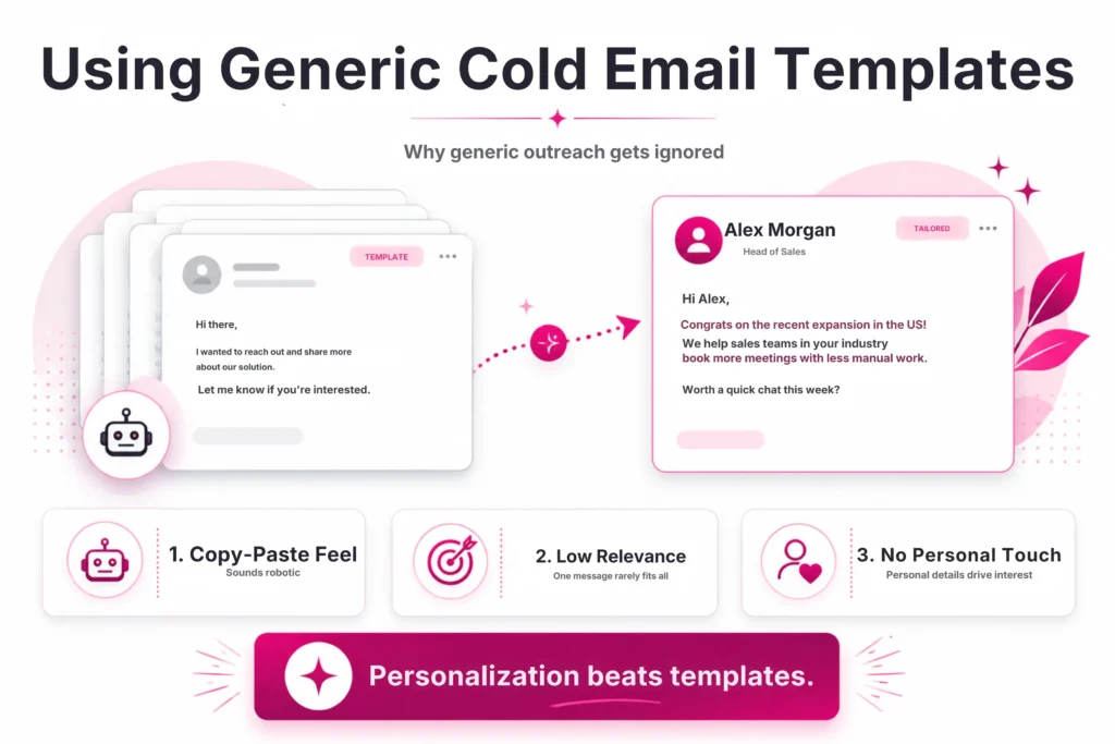 Why Do Most Cold Emails Fail and How to Fix Them? 3 using-generic-cold-email-templates